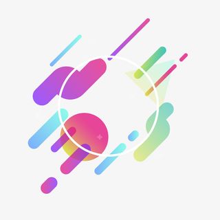 电商圆形渐变背景标题素材免抠