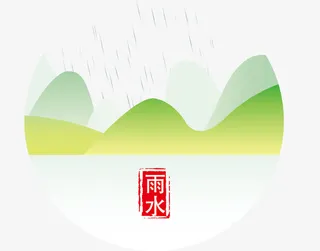 卡通雨水节气图免抠