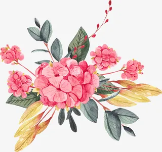 一束鲜花卡通插画免抠