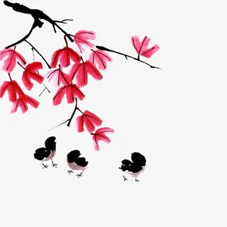 中国水墨画免抠