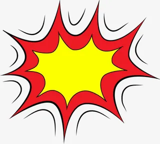 爆炸 卡通 时尚免抠