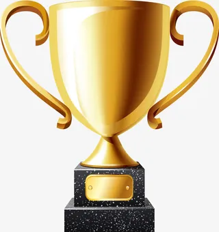 金牌奖杯元素免抠