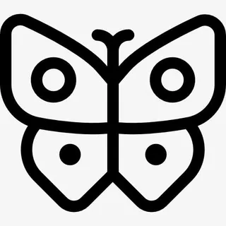 蝴蝶大翅膀图标免抠