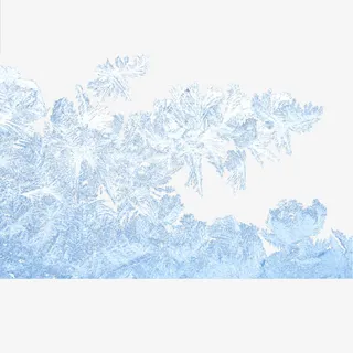 淡蓝色的雪花矢量图免抠