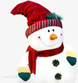 冬日雪人场景手绘免抠