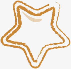 卡通手绘五角星新年免抠