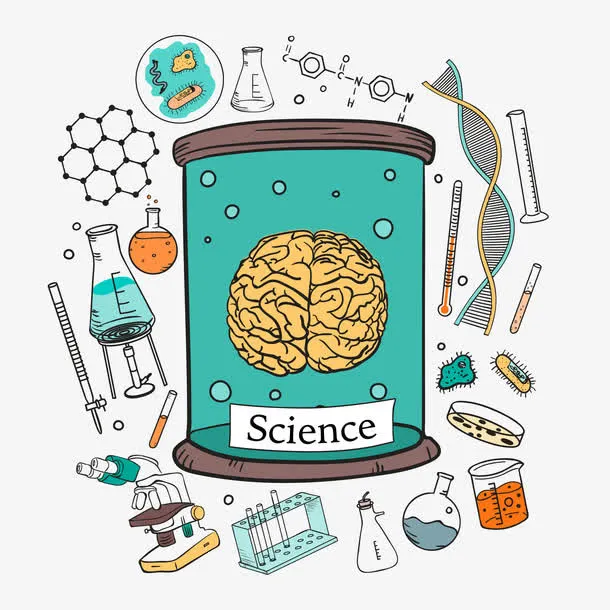 创意化学理科思维矢量插画免抠
