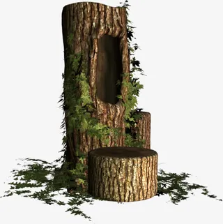 木桩上的洞口免抠