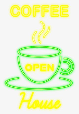 咖啡线条发光免抠