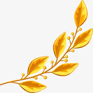 金色清新树枝免抠 金色清新树枝免抠