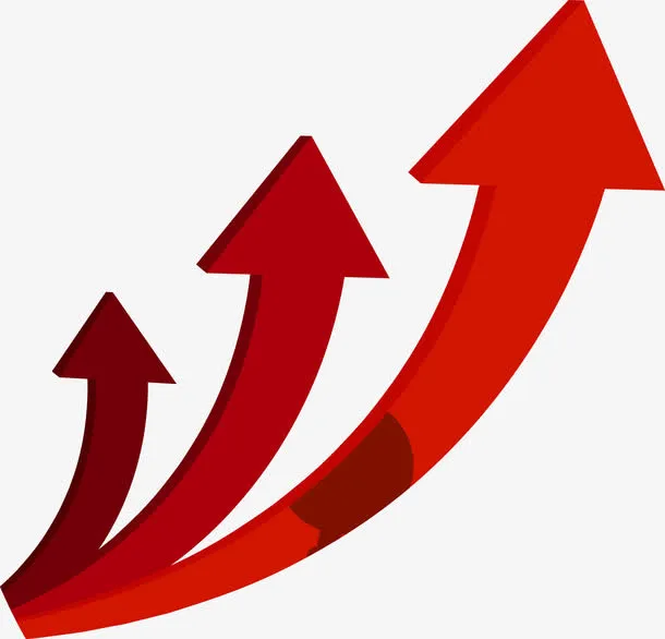 红色向上箭头免抠