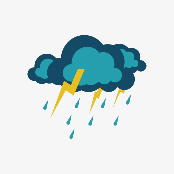 阴天打雷符号免抠