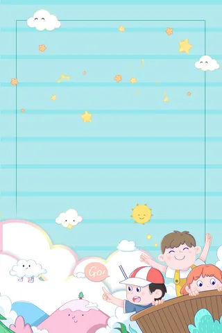 卡通人物儿童节背景图高清