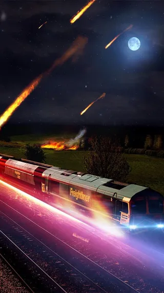 梦幻的火车H5素材背景高清