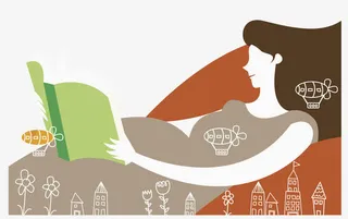 看书的孕妇免抠