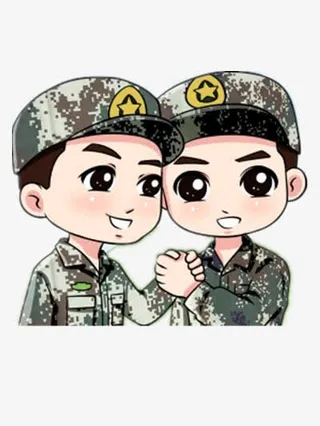 卡通军人免抠