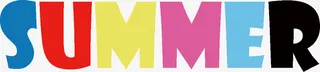 夏日summer字体颜色设计免抠