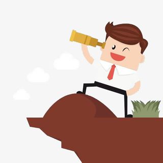 站在悬崖边眺望的人免抠