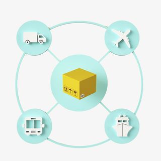 快递运输方式免抠