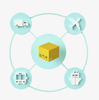 快递运输方式免抠