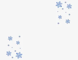 雪花蓝色雪花不规则漂浮雪花免抠