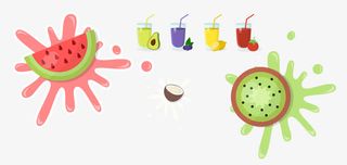 夏天果汁免抠素材免抠