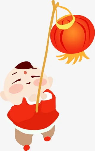 卡通可爱新年福娃免抠