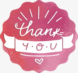 粉红色晕染谢谢你免抠