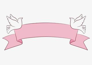 粉色条幅免抠