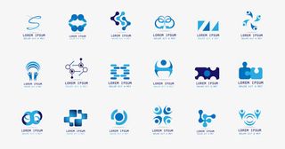 矢量蓝色logo免抠