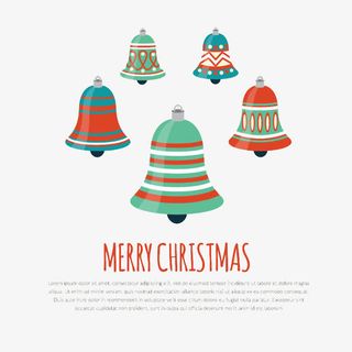 卡通圣诞铃铛装饰背景矢量素材