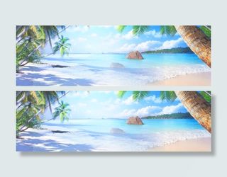 唯美风景海报免抠