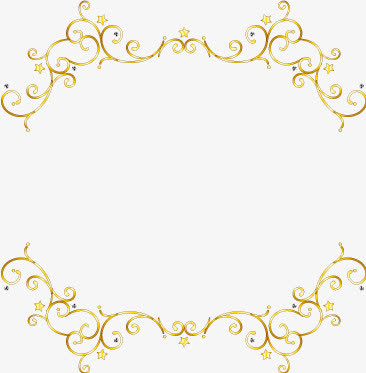 金属花纹边框免抠