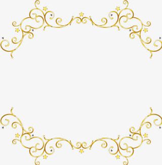 金属花纹边框免抠