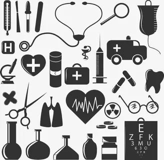 扁平医疗器械图标免抠