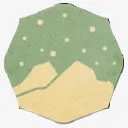 多边形图标山峦免抠