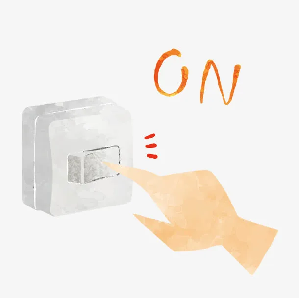 卡通打开开关标识免抠