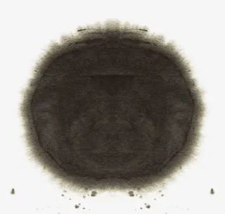 中秋节水墨黑色斑点免抠