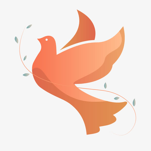 彩绘飞鸽免抠