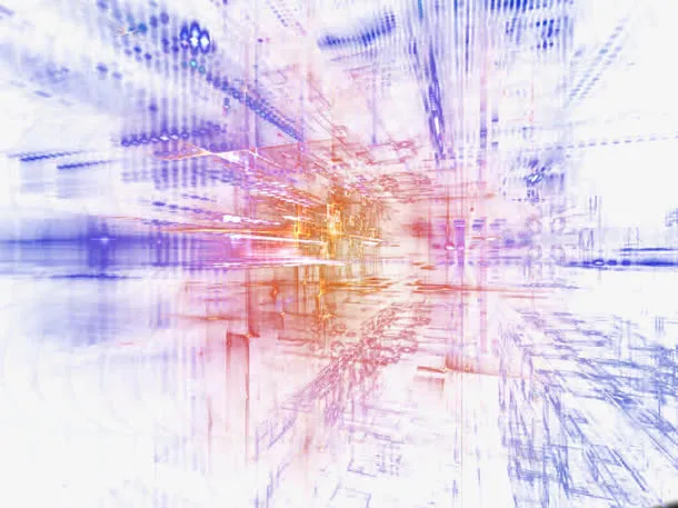 紫色科技光线免抠