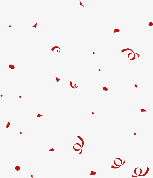 宣传海报红色彩带免抠