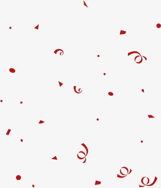 宣传海报红色彩带免抠