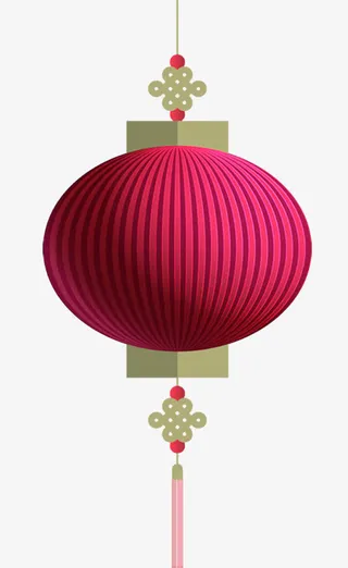 扁平红灯笼免抠