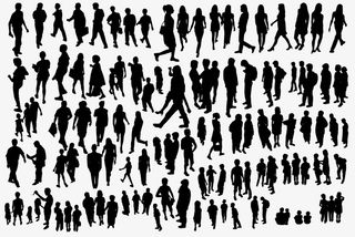 真实的人物剪影免抠