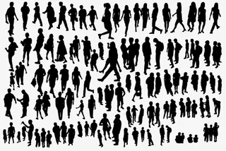 真实的人物剪影免抠