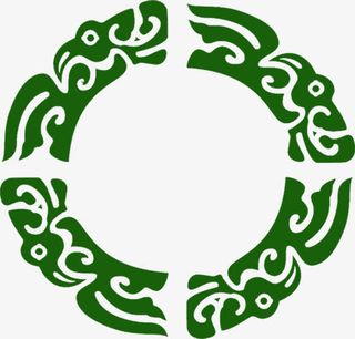 端午节圆形花纹边框免抠节日端午节元素