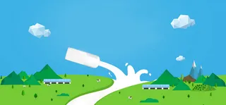 卡通牛奶背景高清