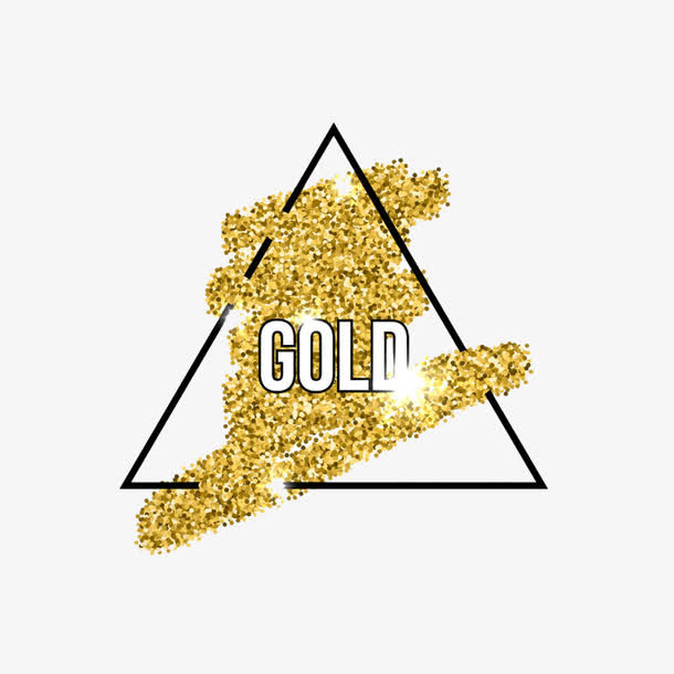 金色亮片字母免抠