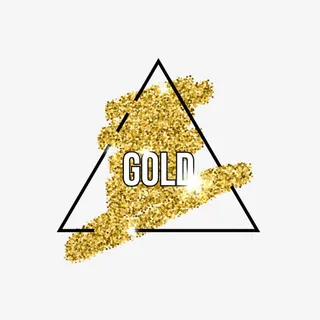 金色亮片字母免抠