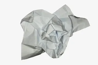 白色废纸团免抠